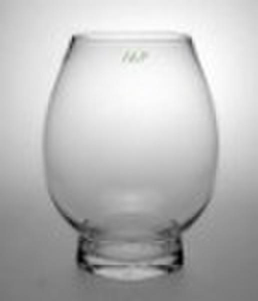 Clear glass hurricane candle holder