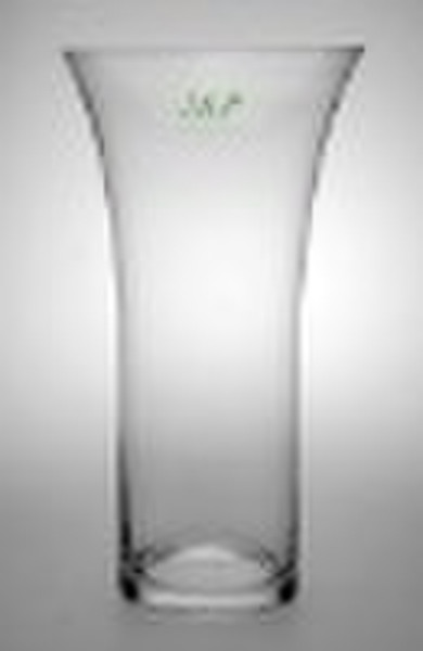 Clear glass flare vase