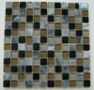 glass mix stone mosaic tile