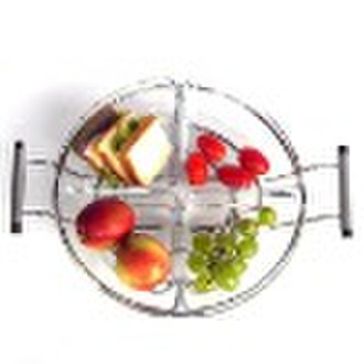 Glass fruit server with stand