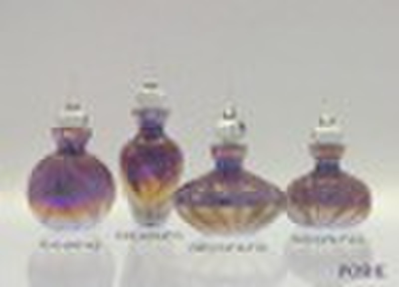 colorful glass perfume bottle