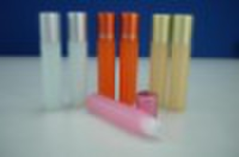 colorful plastic perfume container with roll glass