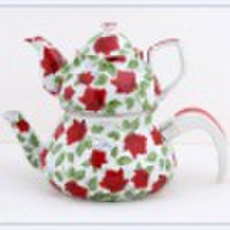 Enamel tea kettle set