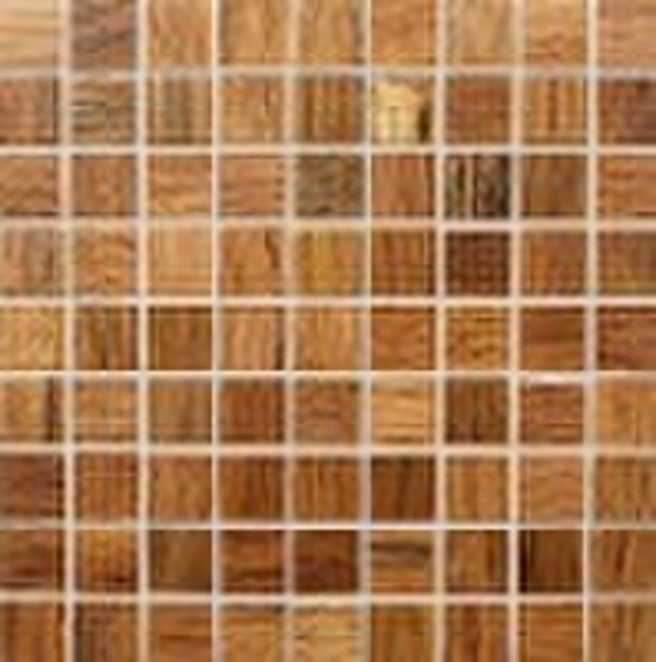 teak wood mosaic