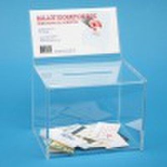 Perspex Vote Box, Acryl Donation Box, Plastic Sugg