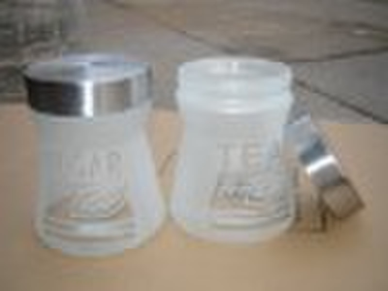 Frost Glass jar ,glass bottle for candy, tea,coffe