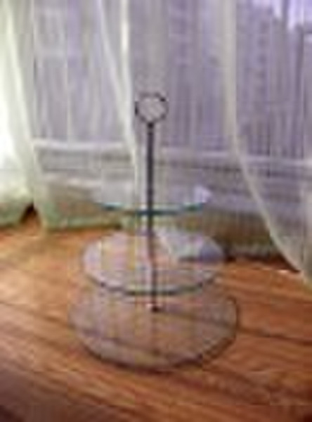 3 tier tempered glass cake stand