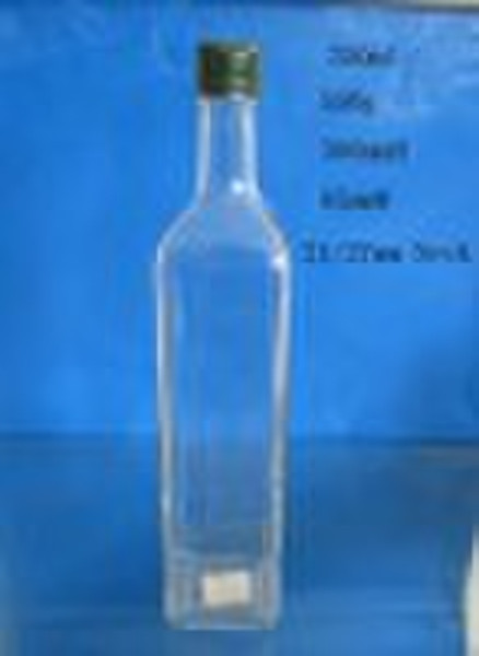 750ml Clear Square Extra virgin Olive Oil Bottle