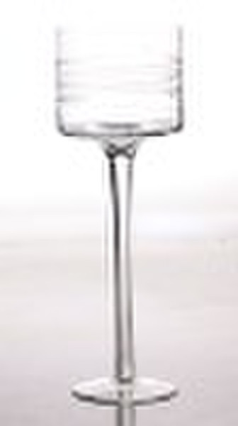 8408005 Clear glass candle holder