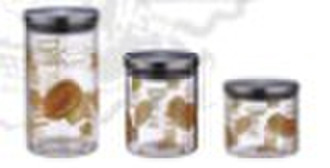 Clear Borosilacate Glass Storage Jar with Differen