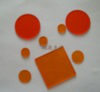 Orange optisches Glas