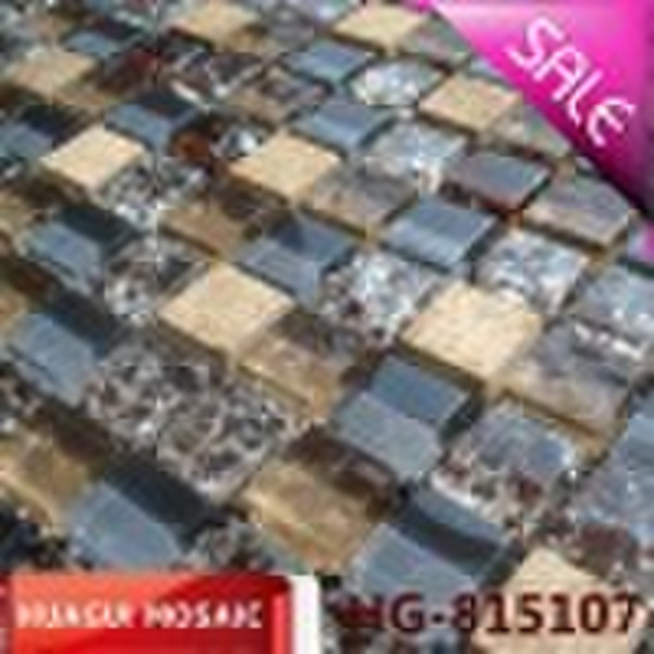 Glass mixed stone mosaic