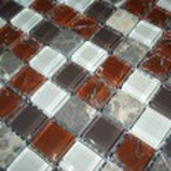 Hand painted glass mosaic