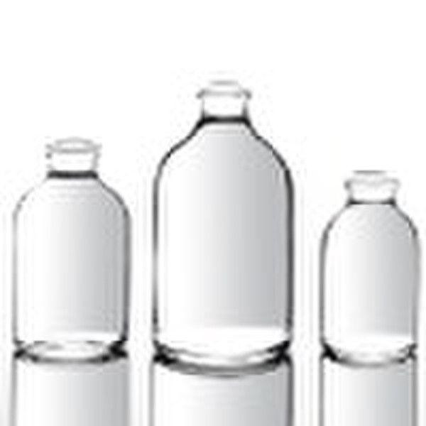 Glass vial for injection