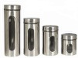 T7105 4Pcs Stainless Steel Jar Set For kitchenware