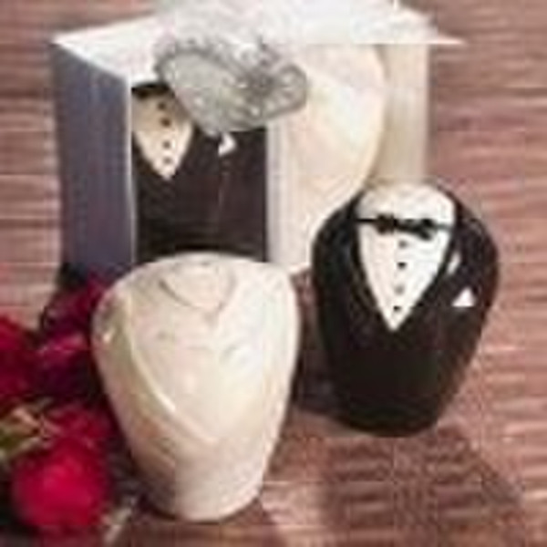 Wedding favor - Braut und Bräutigam Ceramic Salz und Pe