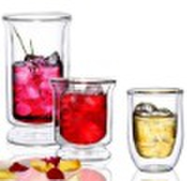 clear high quality  double wall glass