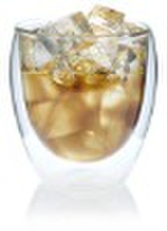 borosilicate clear  double wall glass  cup