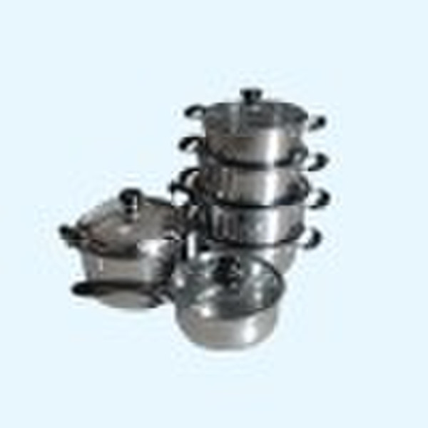 6pcs Edelstahl-Kochtopf-Set