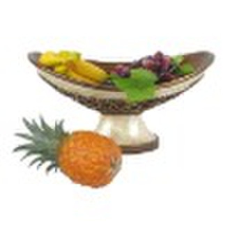 Golden Pierced Decorative Resin Fruit Tray