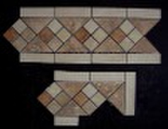 Porcelain cutted mosaic, border and pattern