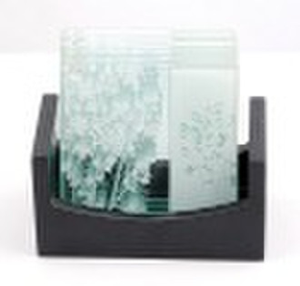 Tempered Glass Coaster Set