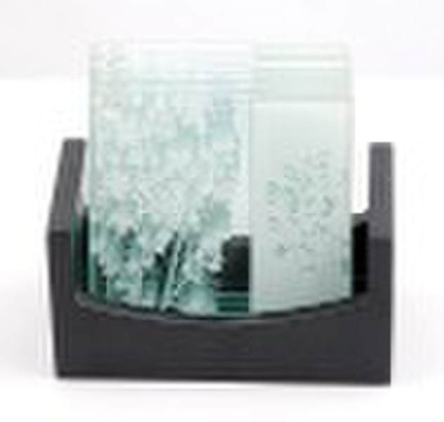 Tempered Glass Coaster Set