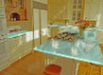 Kitchen glass countertop