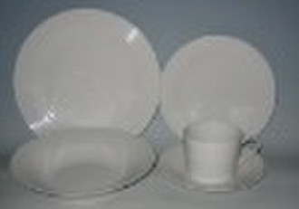 20Pcs round shape embossed dinner set