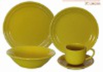 20 PCS STONEWARE SOLID COLOR DINNER SET