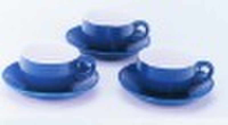 SET OF 2 PCS TWO TONE SOLID COLOR COFFEE SET