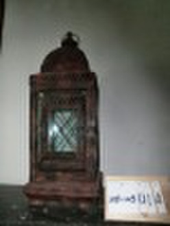 rusty metal lantern decoration