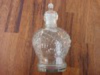 transparent glass bottle