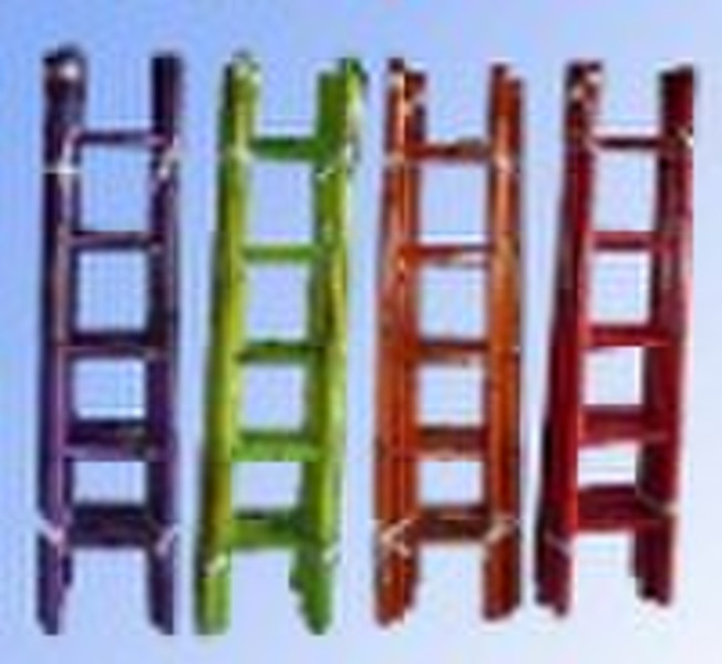 natural dying bamboo ladder