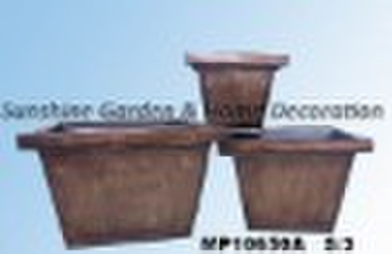 antique metal flower planter