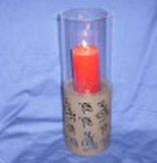 Candle holder in brown