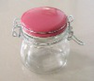 Glass storage jar