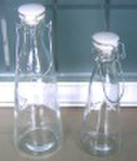 Glass milk bottle