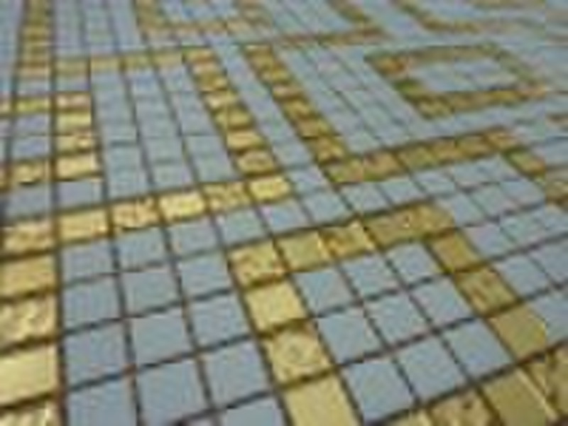 golden glass mosaic