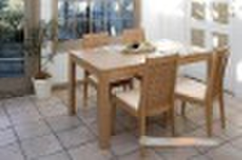 Wooden dining table, dining chair