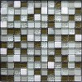 glass mix stone mosaic tile