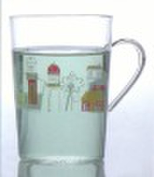 Heat resistant glass cup