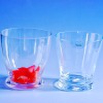 Mouth blown glass vase