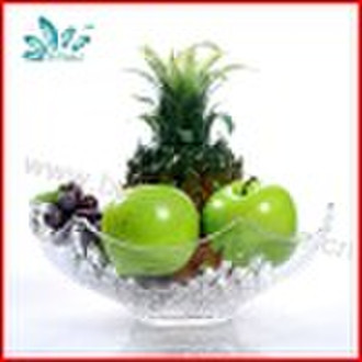 Peacock design fruit bowl,crystal glass bowl