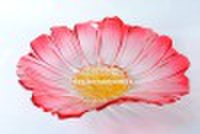 High Level Sunflower Glass Decoration Plate