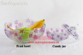Plum Blossom Series crystal glass fruit bowl