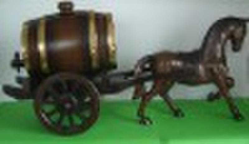 glass antique style wine barrels