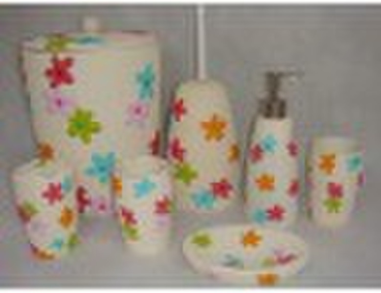 lovely resin bathroom accessories set