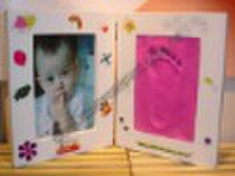 Baby-Andenken-Handprint und Abdruck-Foto-Rahmen