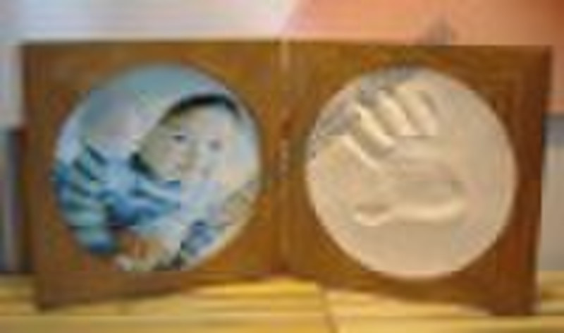 Baby-Andenken-Handprint und Abdruck-Foto-Rahmen